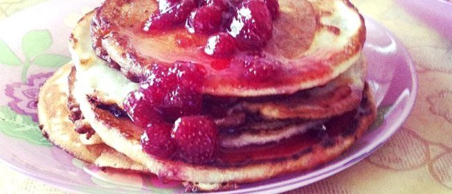 Оладьи на молоке с бананами