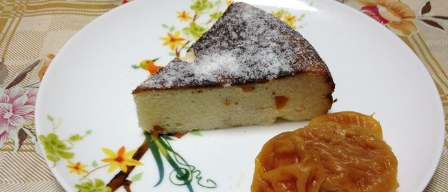 Творожная запеканка с курагой