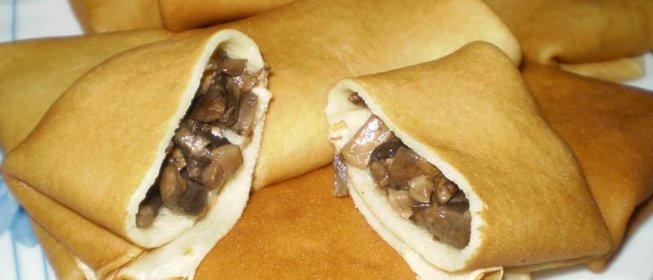 Блинчики с грибами