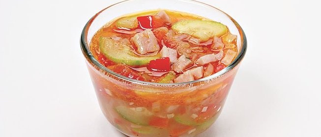 Соус из цуккини и ветчины