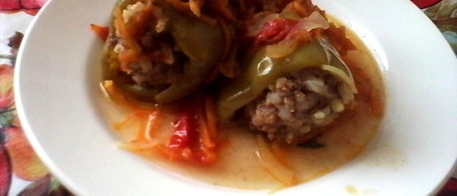 Фаршированный перец с заправкой