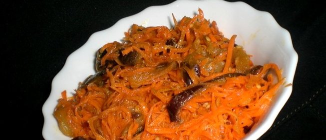 Синенькие с морковкой по-корейски