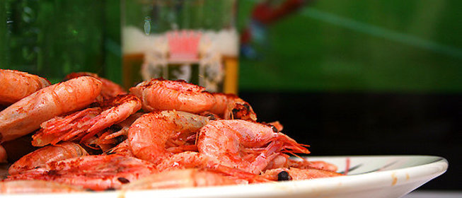 Жареные креветки