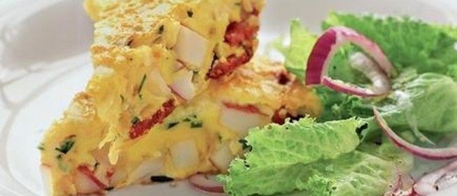 Испанский омлет с картофелем и чоризо