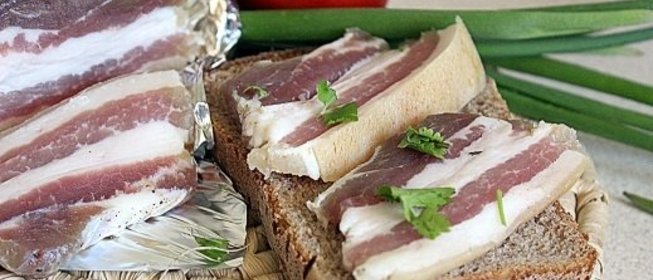 Грудинка соленая по-домашнему