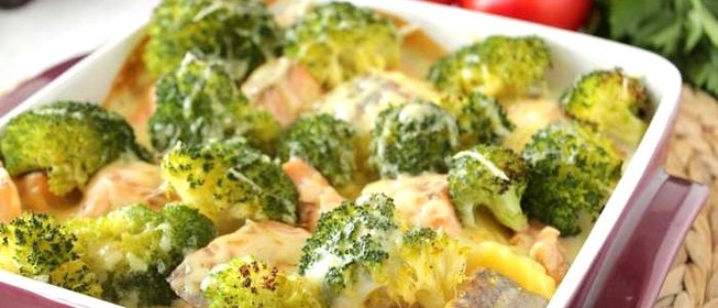 Запеканка с брокколи и картофелем