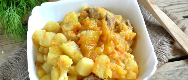 Цветная капуста с мясом и картошкой