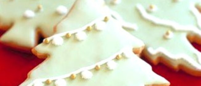 Рождественское ванильное печенье в сахарной глазури