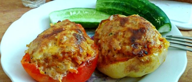 Запеченный фаршированный перец
