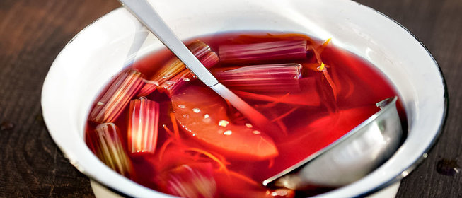 Варенье из ревеня с зелеными яблоками и имбирем