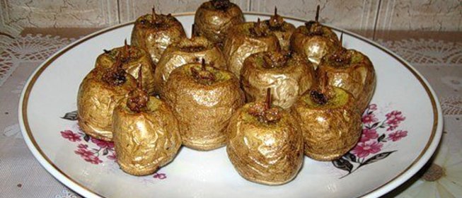 Печеный картофель с салом