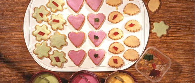 Бисквитное печенье с глазурью