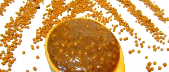 Горчица с зернами