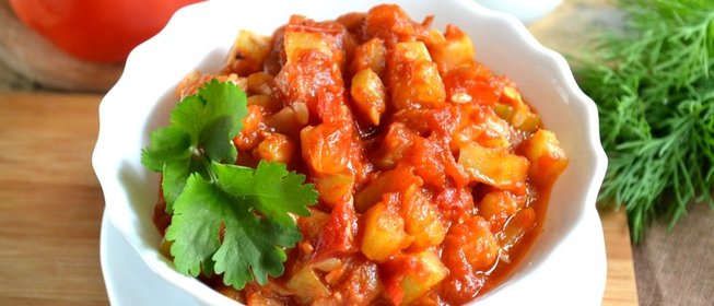 Диетическое рагу из кабачков