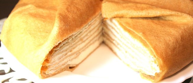 Блинный торт с сырным кремом