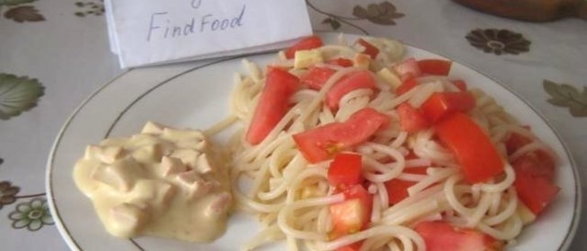 Спагетти по домашнему с соусом