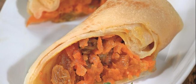 Блинчики с морковью и курагой
