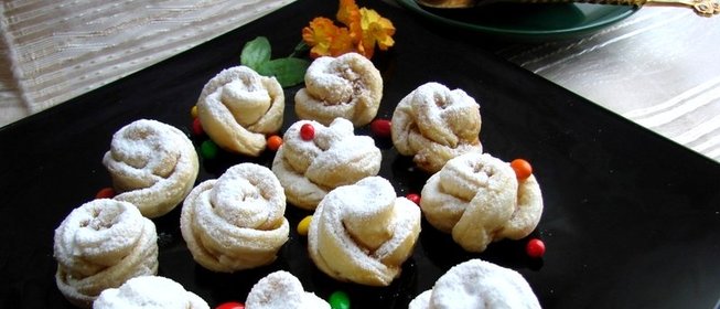 Печенье Розочки с орехами