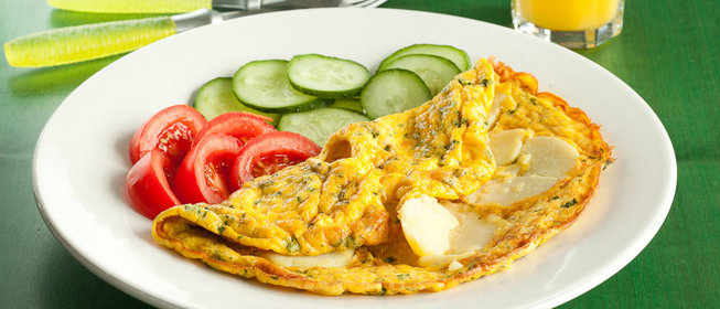 Омлет с картошкой и куркумой