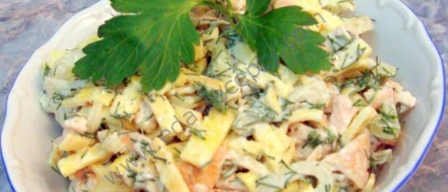 Салат с омлетом