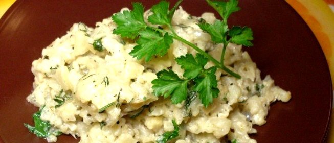 Цветная капуста тушеная в сливках