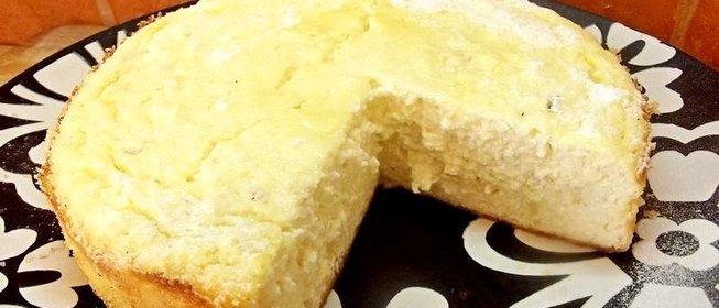 Медовая творожная запеканка с грушами