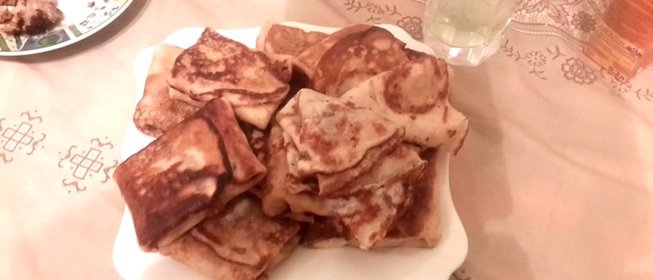 Тонкие блины с начинкой