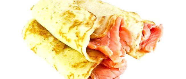 Блинчики с лососем