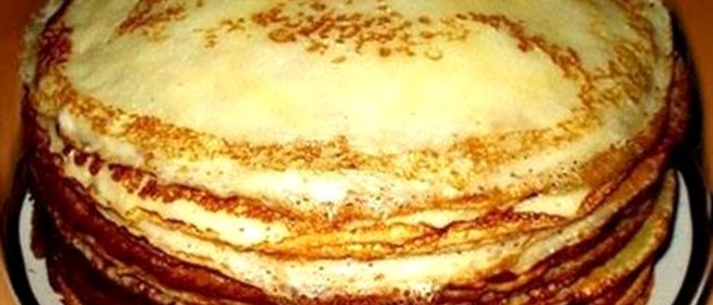 Тонкие блинчики без яиц