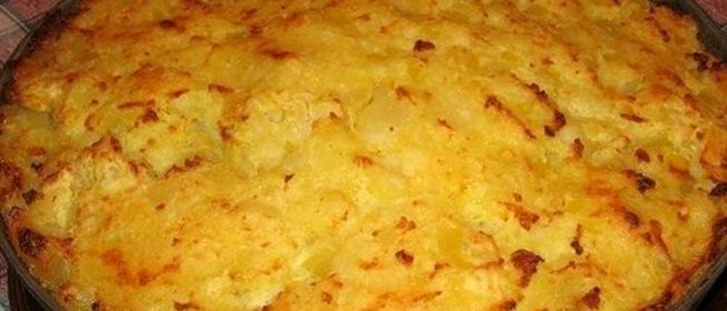 Картофельная запеканка с цветной капустой