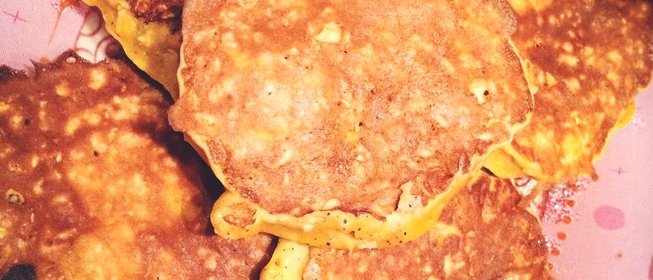 Оладьи из тыквы и овсяных хлопьев