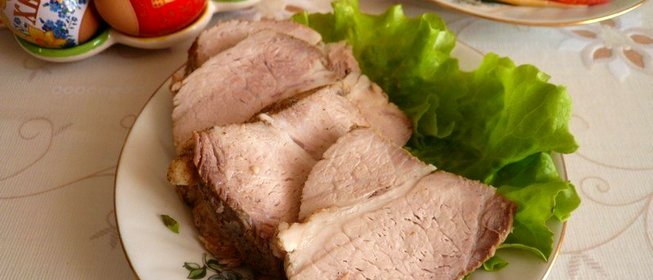 Вареная свинина в пакете