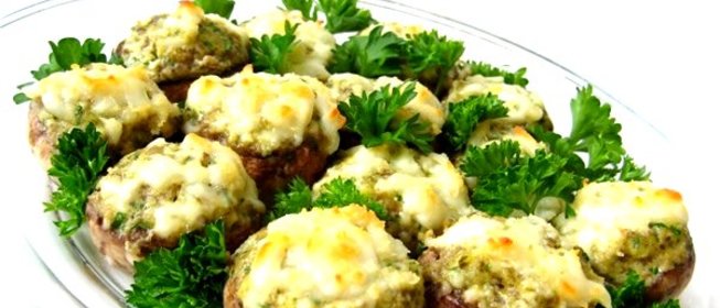 Грибы, фаршированные фаршем