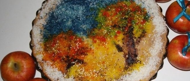 Салат с мясом и яичным блинчиком