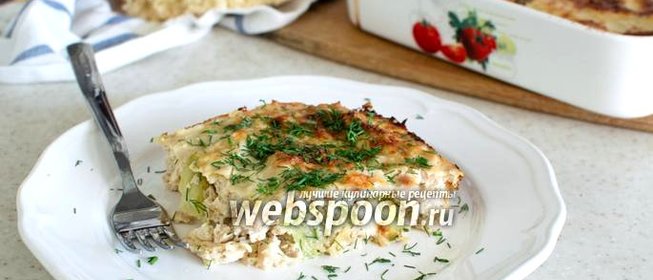 Запеканка с цветной капустой и курицей