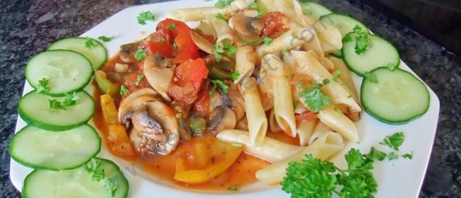 Рагу из грибов и болгарского перца