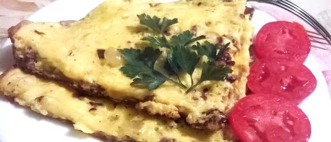 Омлет с фаршем