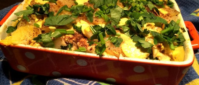 Картофель запеченный с адыгейским сыром «Алу гауранга»