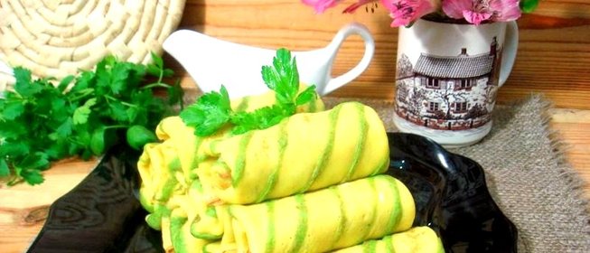 Блинчики полосатики с капустой