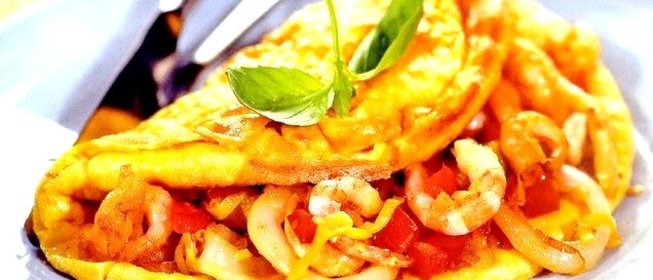 Омлет с морепродуктами