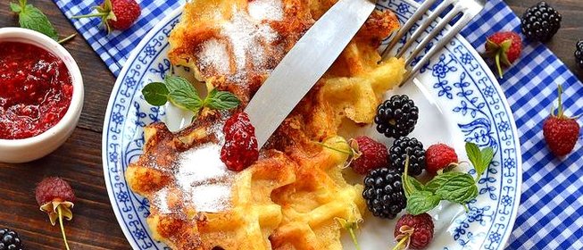 Сырники в вафельнице