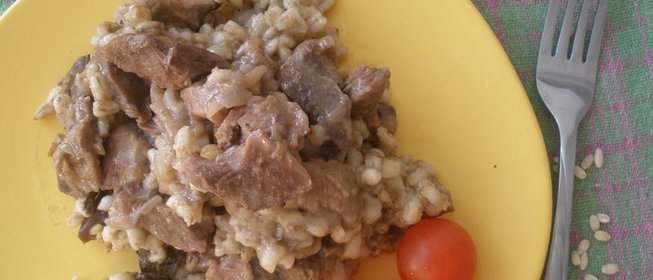 Перловка со свининой в духовке