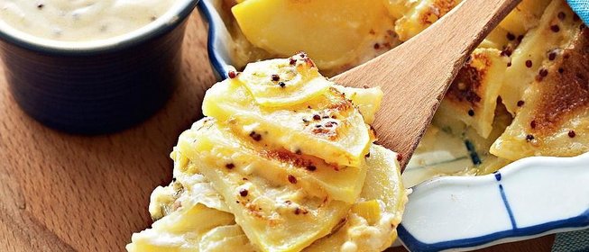 Запеканка картофельная с луком-пореем