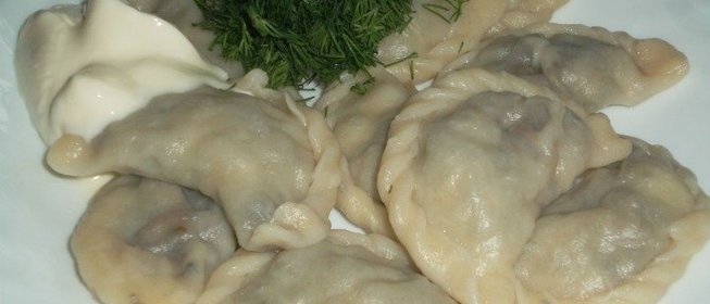 Вареники с шампиньонами