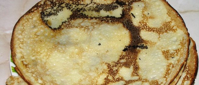 Блины с грибами и сыром