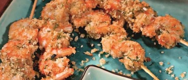 Креветки на шпажках