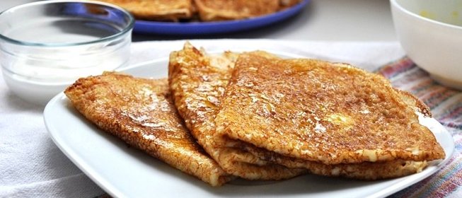 Блинчики заварные на кефире