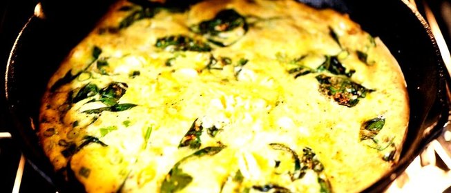 Омлет со шпинатом