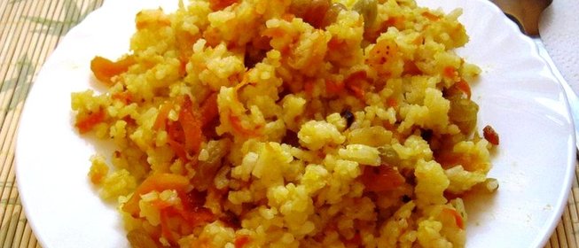 Сладкий плов с сухофруктами