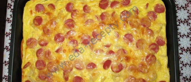 Запеканка с сосисками